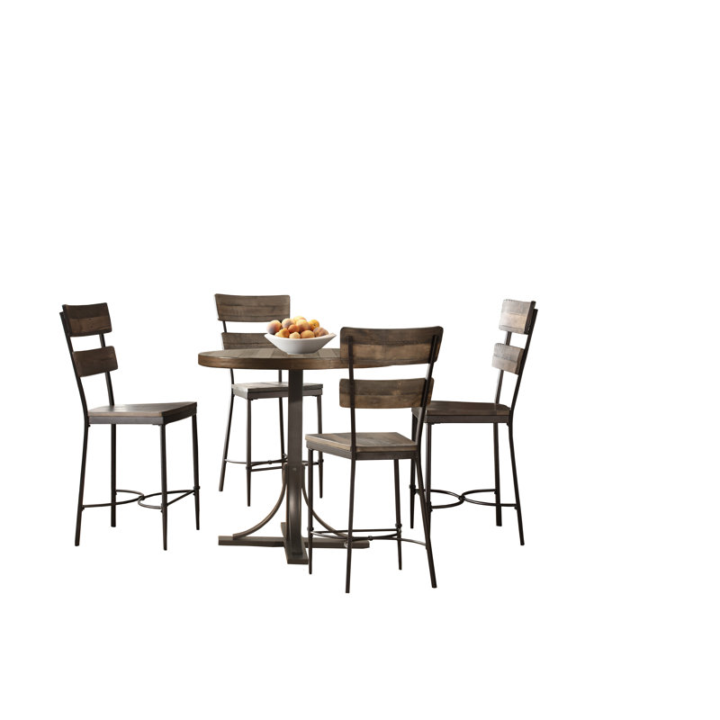 Gracie Oaks Putney 5 Piece Counter Height Breakfast Nook Dining Set